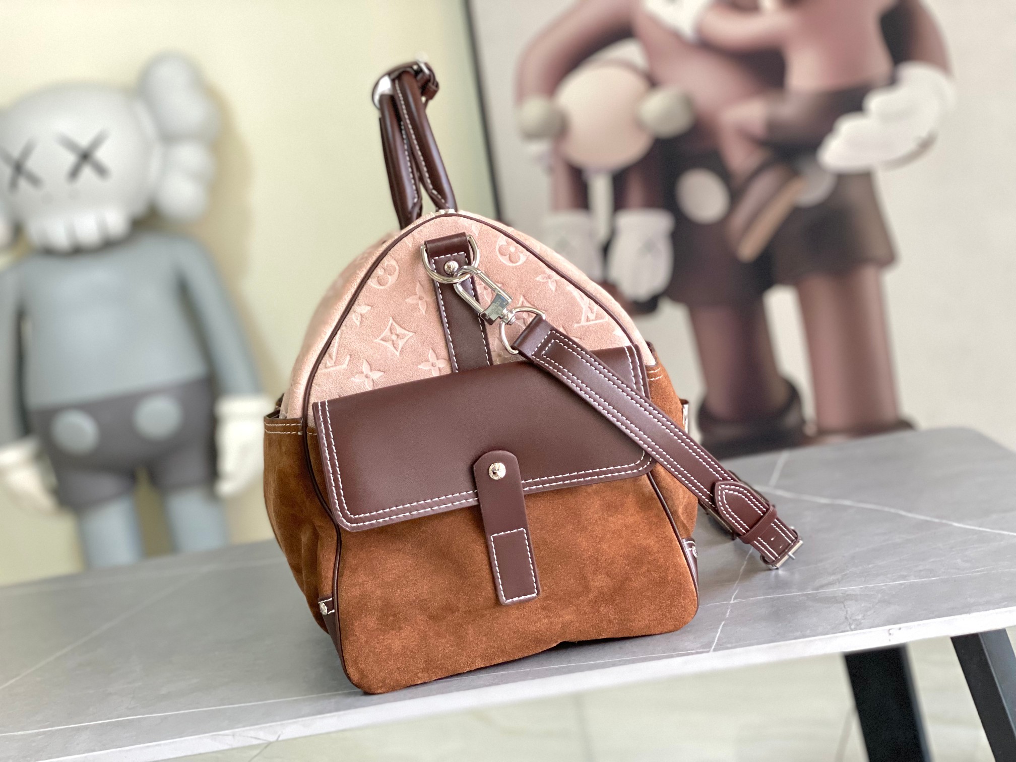 [TOP] Louis Vuitton LV Keepall Bandoulière 50 Bag 50x29x23cm - Brown