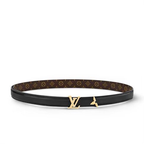 [TOP] Louis Vuitton LV Monogram Belt  2CM - Black
