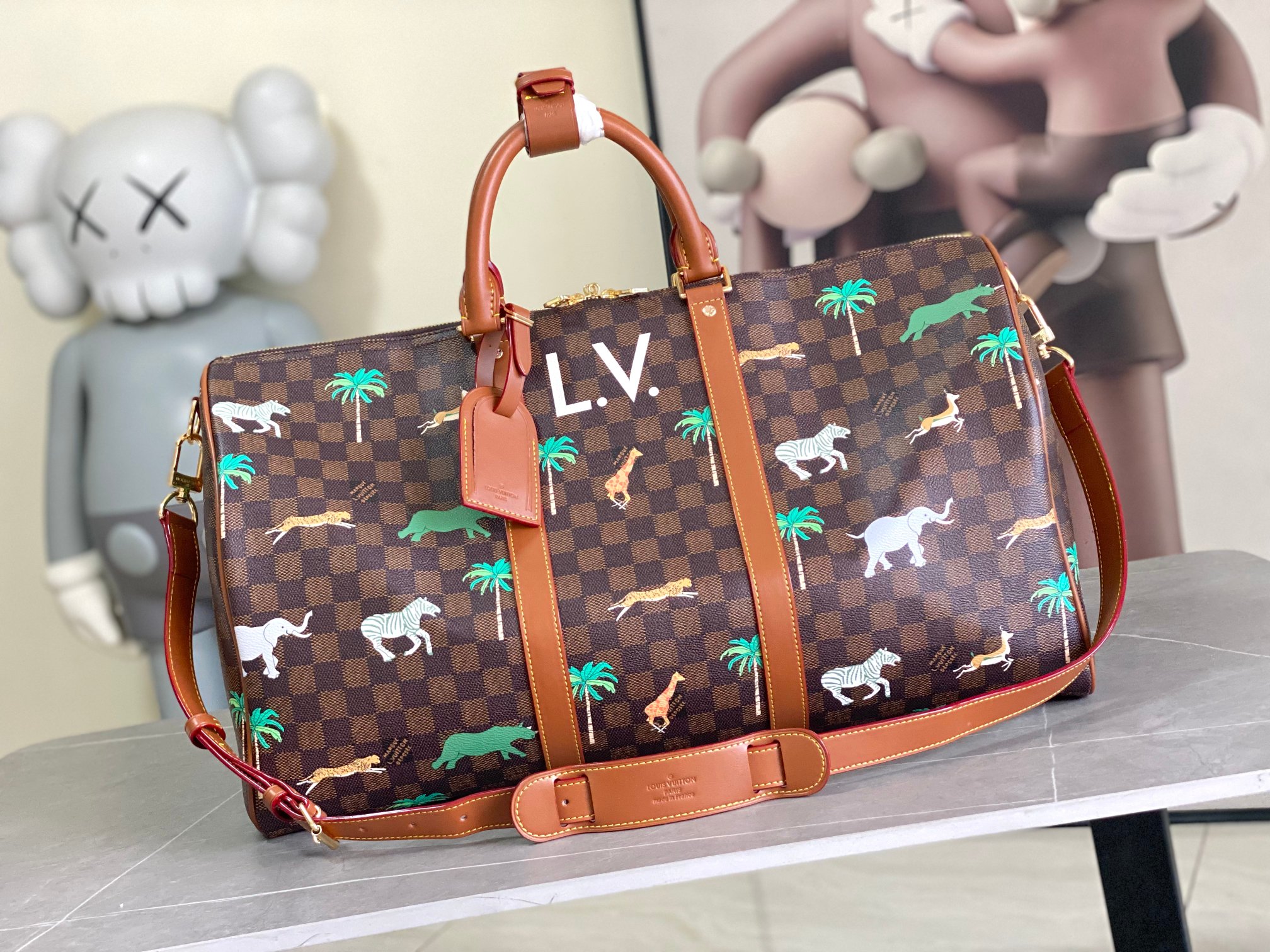 [TOP] Louis Vuitton LV Keepall Bandoulière 50 Bag 50x29x23cm - Brown