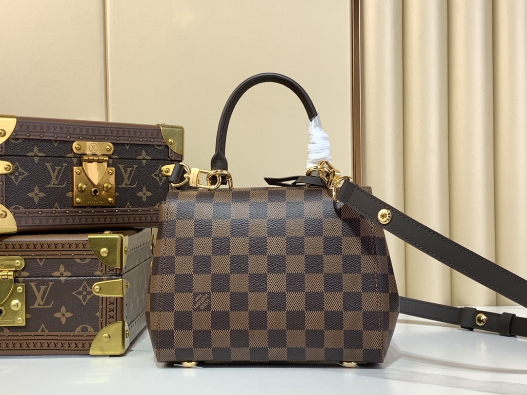 [TOP] Louis Vuitton LV Cluny Mini Handbag Damier 20x16x7.5cm - Brown/Black