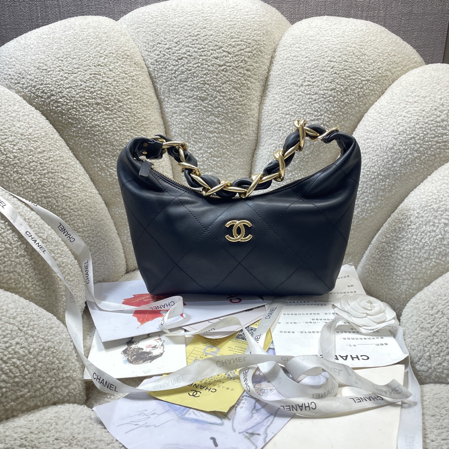 [TOP] CHANEL Hobo Bag 24x28x8cm - 3 Colour