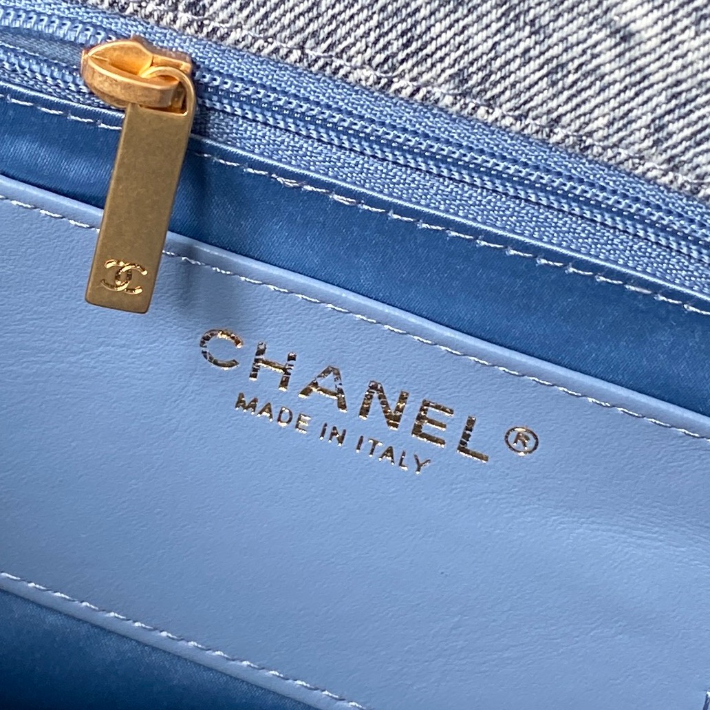 [TOP] CHANEL Denim Bag 26.5×45×9.5cm - Blue