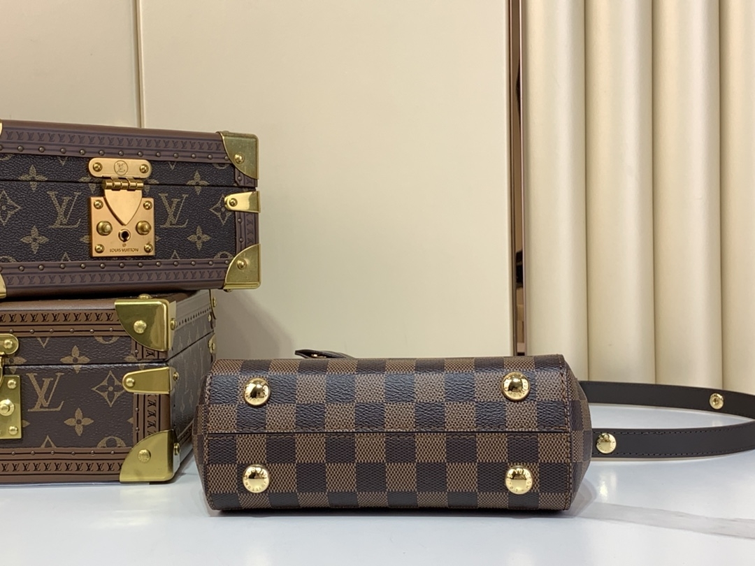 [TOP] Louis Vuitton LV Cluny Mini Handbag Damier 20x16x7.5cm - Brown/Black