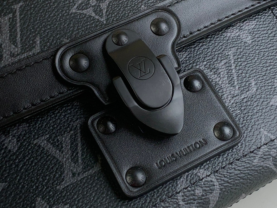 [TOP] Louis Vuitton LV Soul Trunk Bag Monogram Eclipse 19x15x7cm - Black