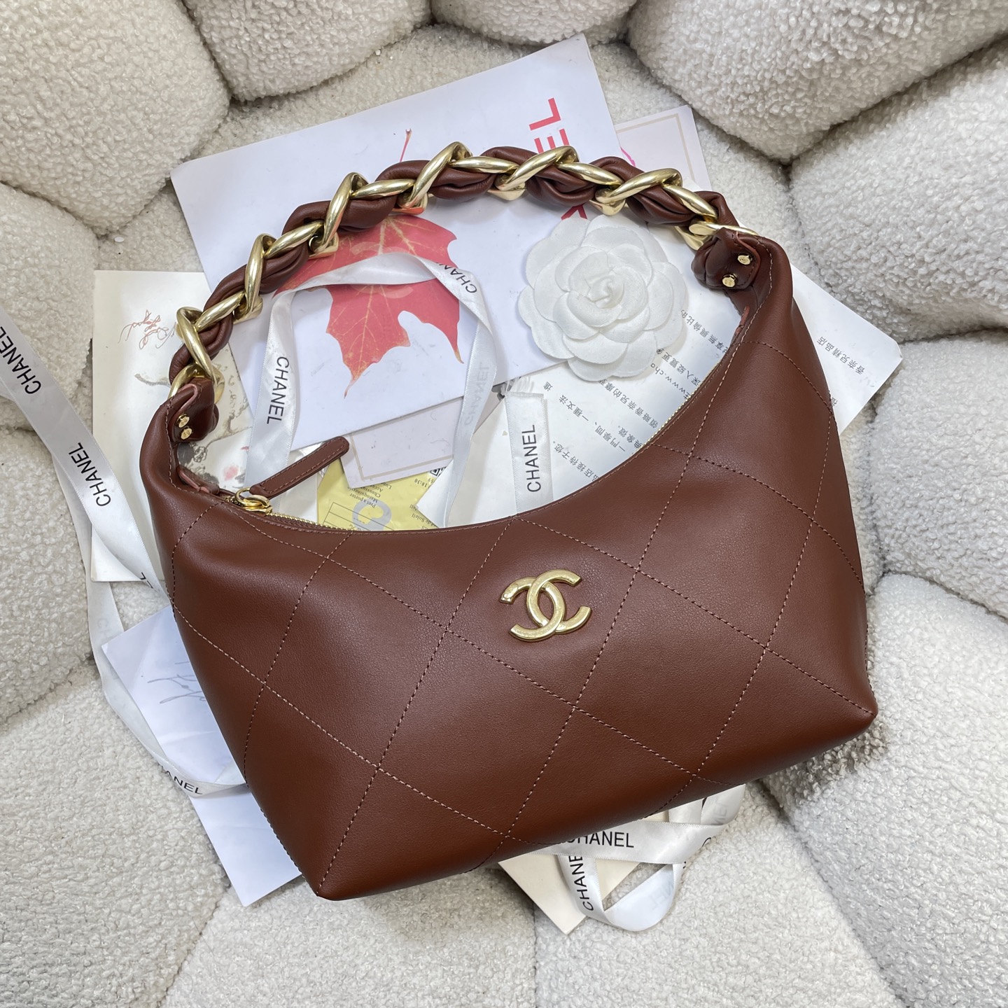 [TOP] CHANEL Hobo Bag 24x28x8cm - 3 Colour