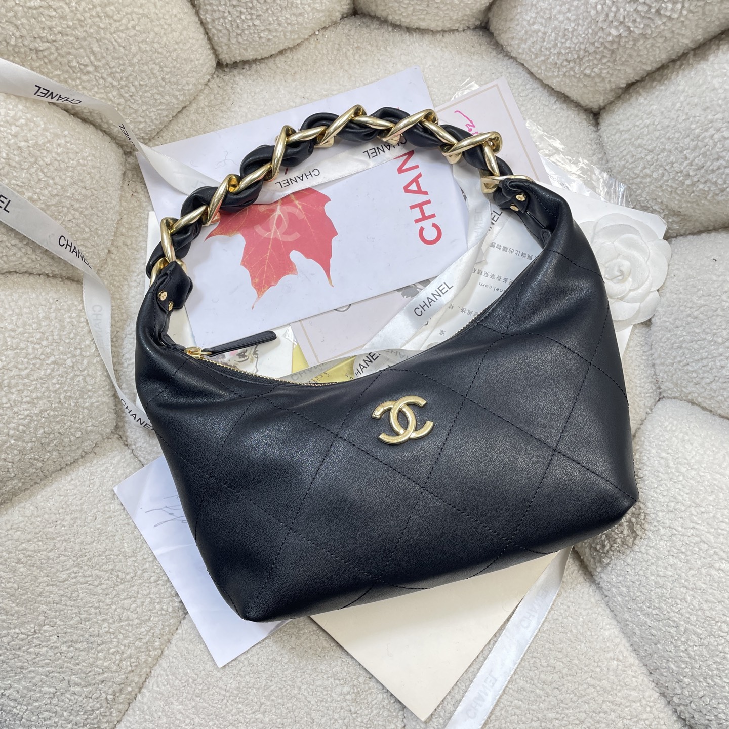 [TOP] CHANEL Hobo Bag 24x28x8cm - 3 Colour