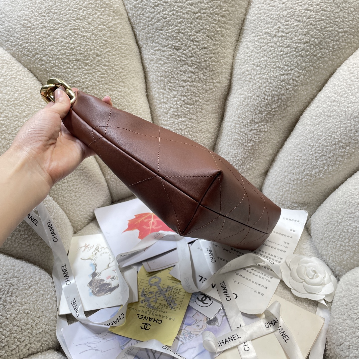 [TOP] CHANEL Hobo Bag 24x28x8cm - 3 Colour