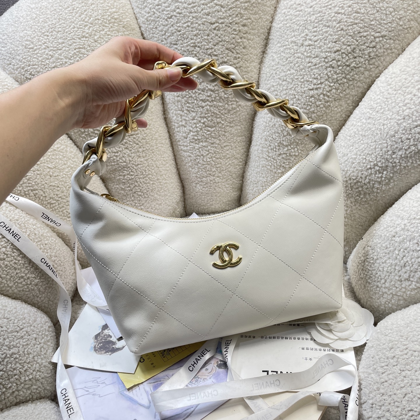 [TOP] CHANEL Hobo Bag 24x28x8cm - 3 Colour