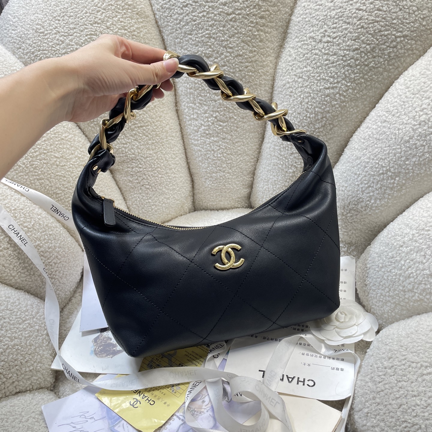 [TOP] CHANEL Hobo Bag 24x28x8cm - 3 Colour