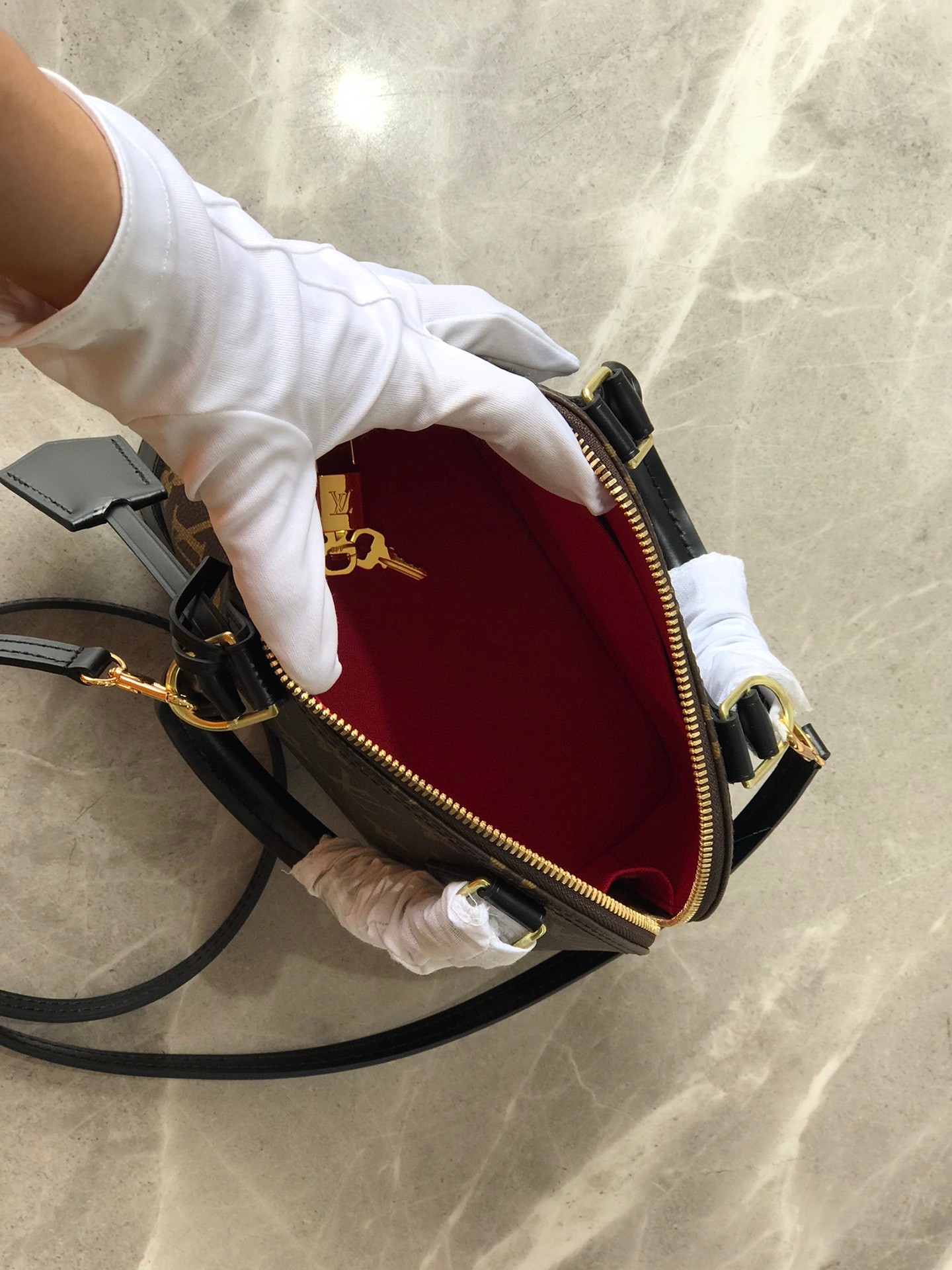 [TOP] Louis Vuitton LV Alma BB Braided Handle Bag  25 x 19 x 12 cm - Monogram