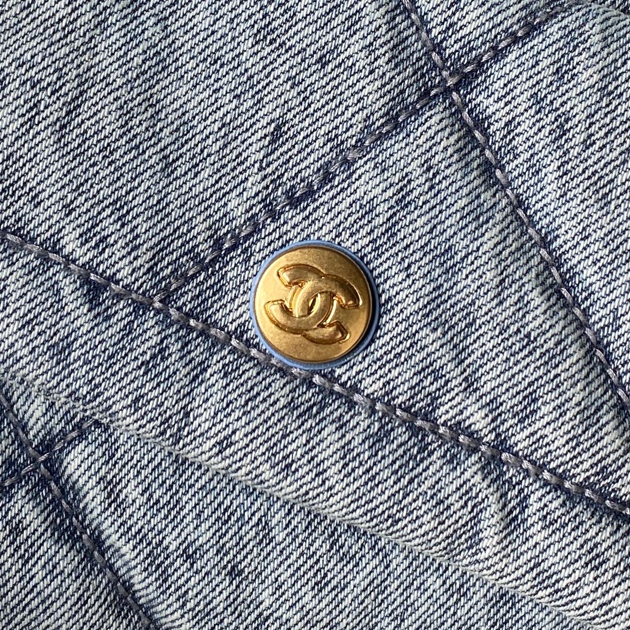 [TOP] CHANEL Denim Bag 26.5×45×9.5cm - Blue