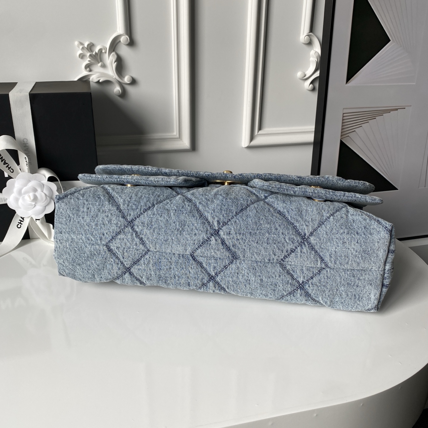 [TOP] CHANEL Denim Bag 26.5×45×9.5cm - Blue