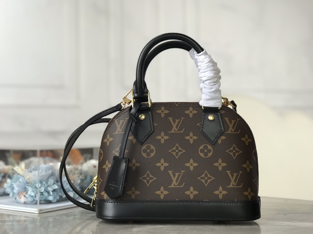 [TOP] Louis Vuitton LV Alma BB Braided Handle Bag  25 x 19 x 12 cm - Monogram