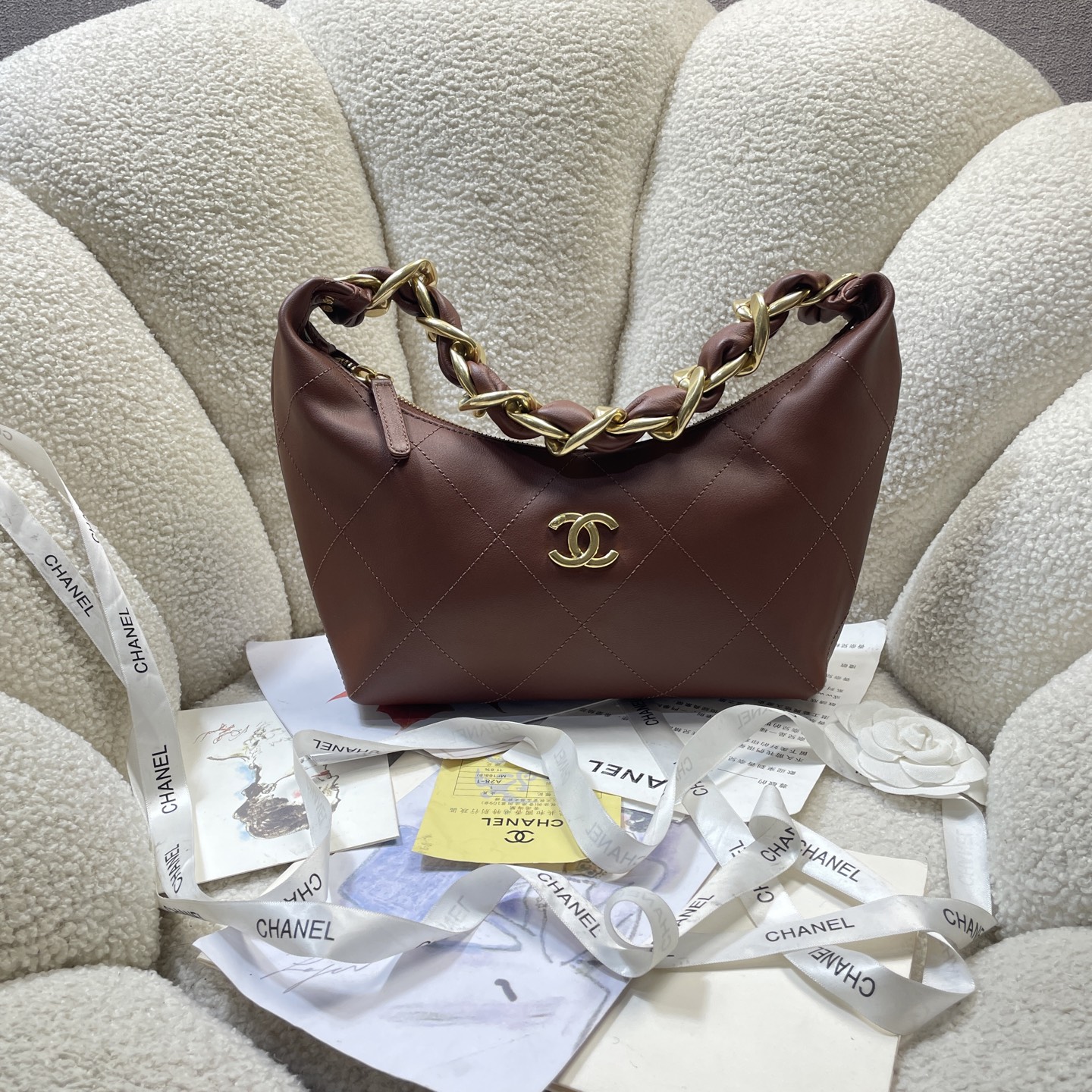 [TOP] CHANEL Hobo Bag 24x28x8cm - 3 Colour