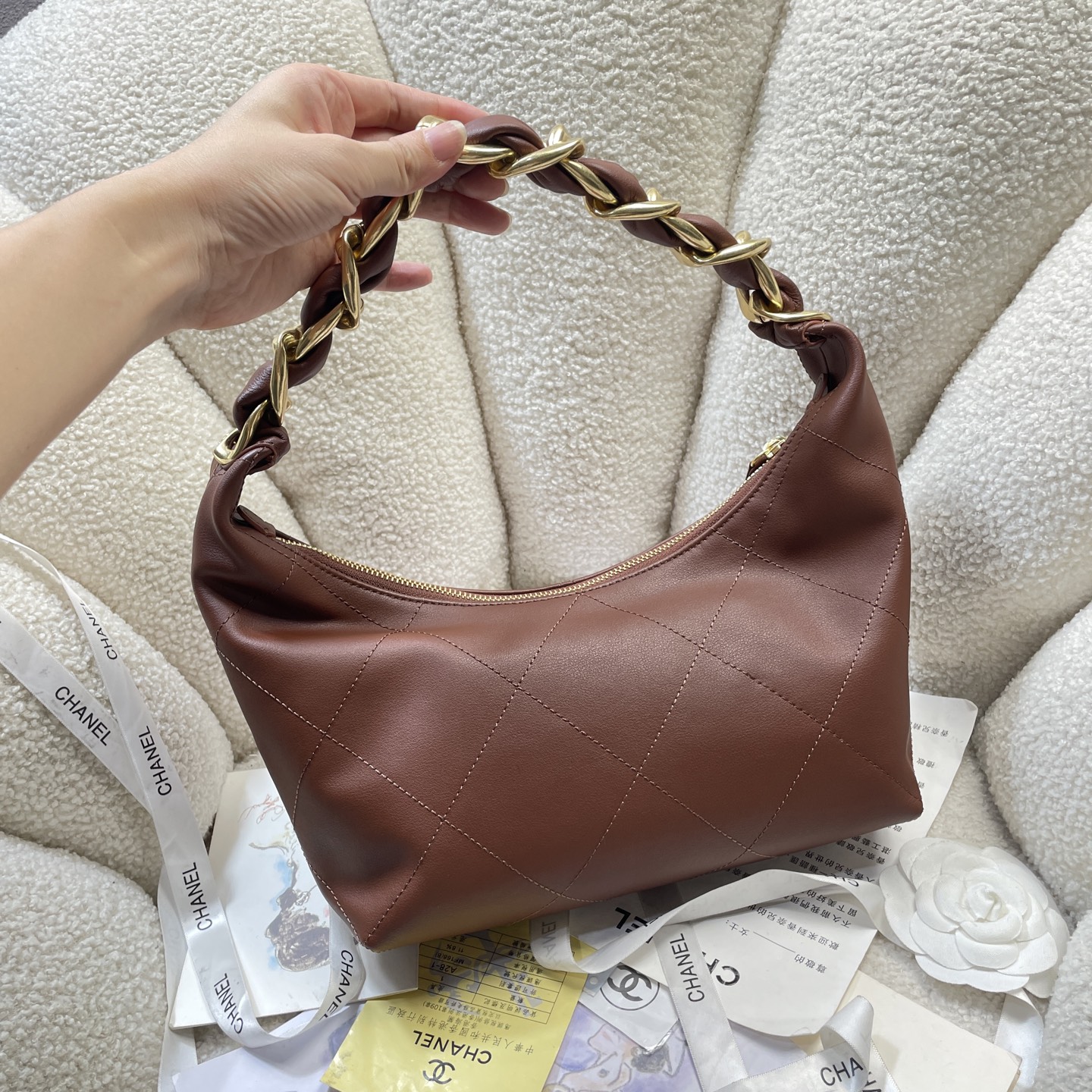 [TOP] CHANEL Hobo Bag 24x28x8cm - 3 Colour