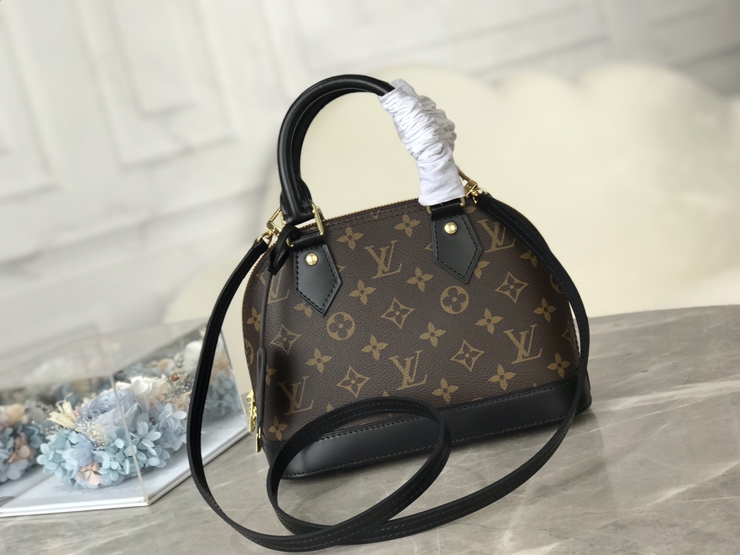 [TOP] Louis Vuitton LV Alma BB Braided Handle Bag  25 x 19 x 12 cm - Monogram