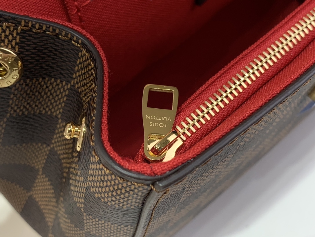 [TOP] Louis Vuitton LV Cluny Mini Handbag Damier 20x16x7.5cm - Brown/Black