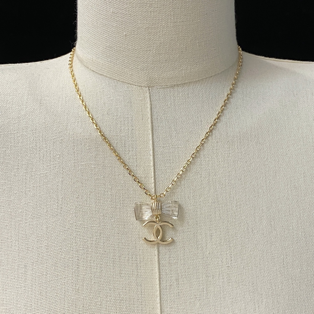 [TOP] CHANEL CC Necklace - Gold