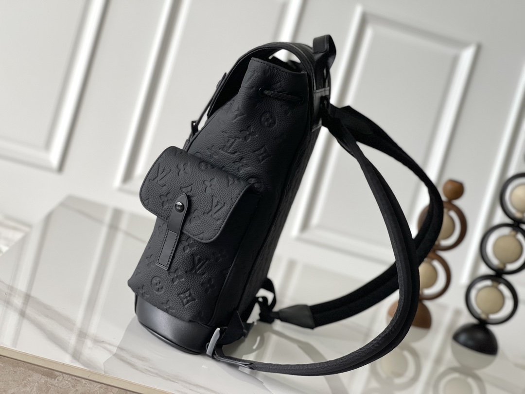 [TOP] Louis Vuitton LV Christopher Backpack 32x39x12cm/41×48×13cm - Black