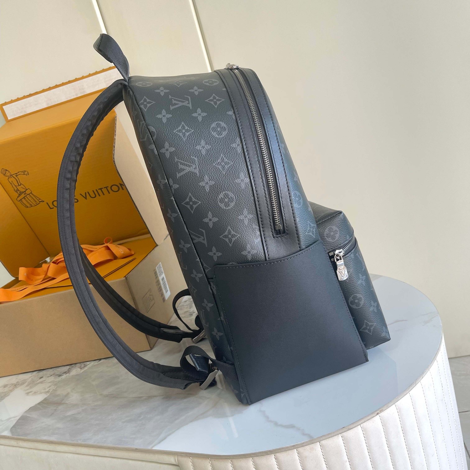 [TOP] Louis Vuitton LV Discovery Backpack Monogram Eclipse 42x17x31cm - Black