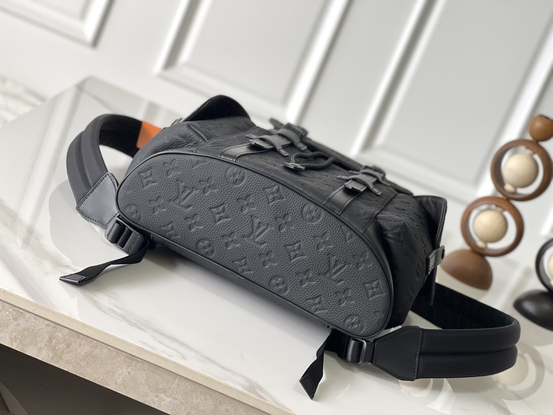 [TOP] Louis Vuitton LV Christopher Backpack 32x39x12cm/41×48×13cm - Black