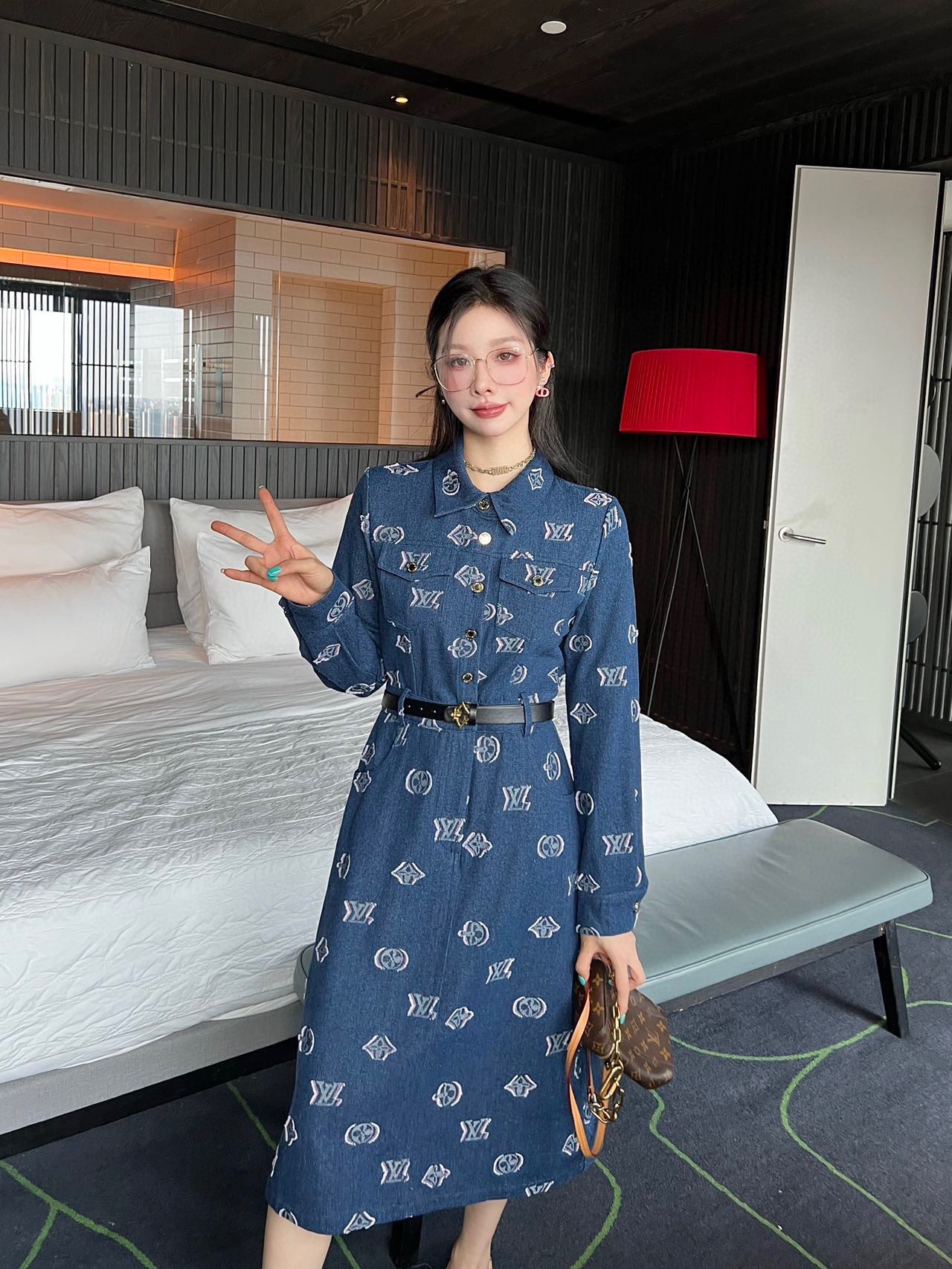 [TOP] Louis Vuitton LV Dress - Blue