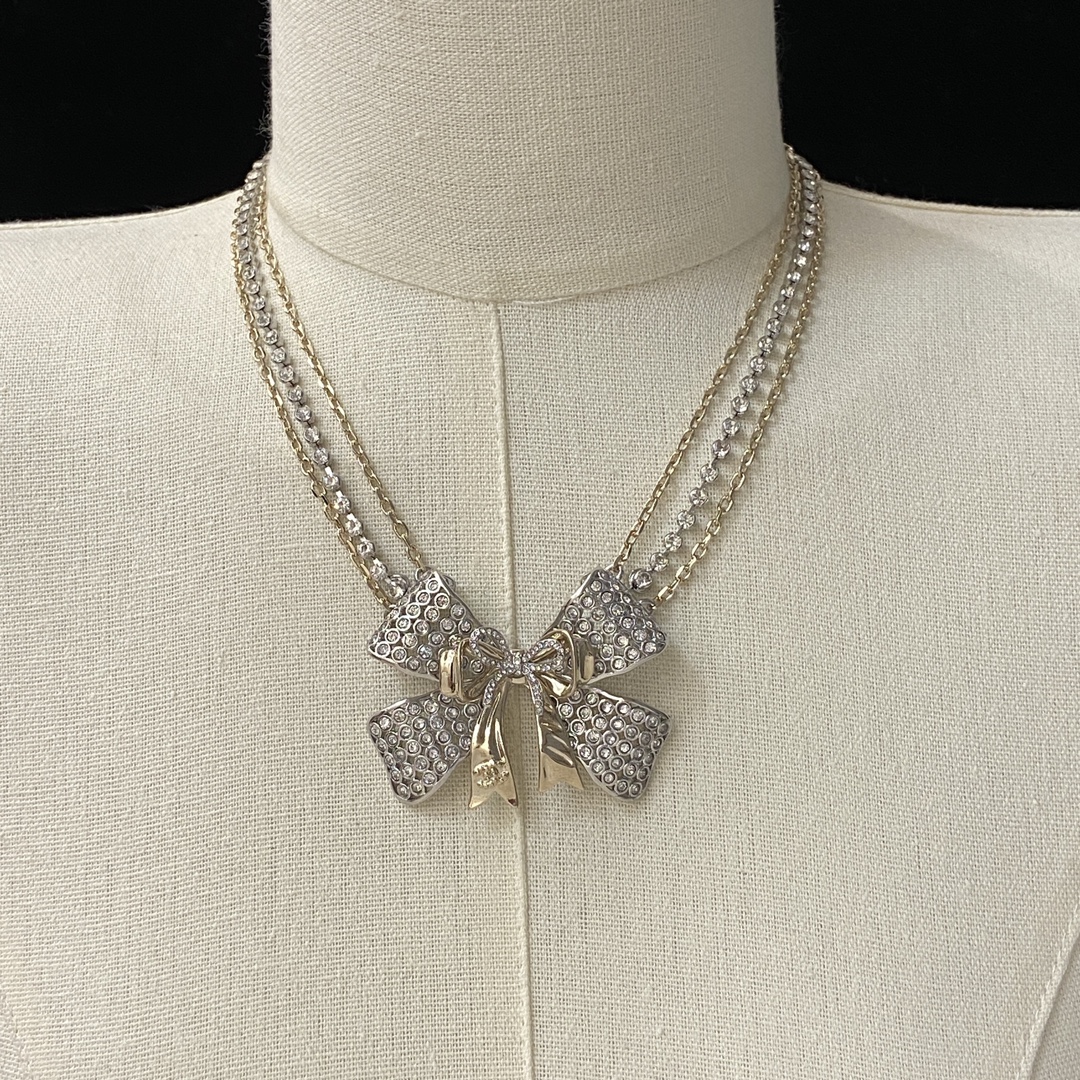 [TOP] CHANEL CC Necklace - Gold