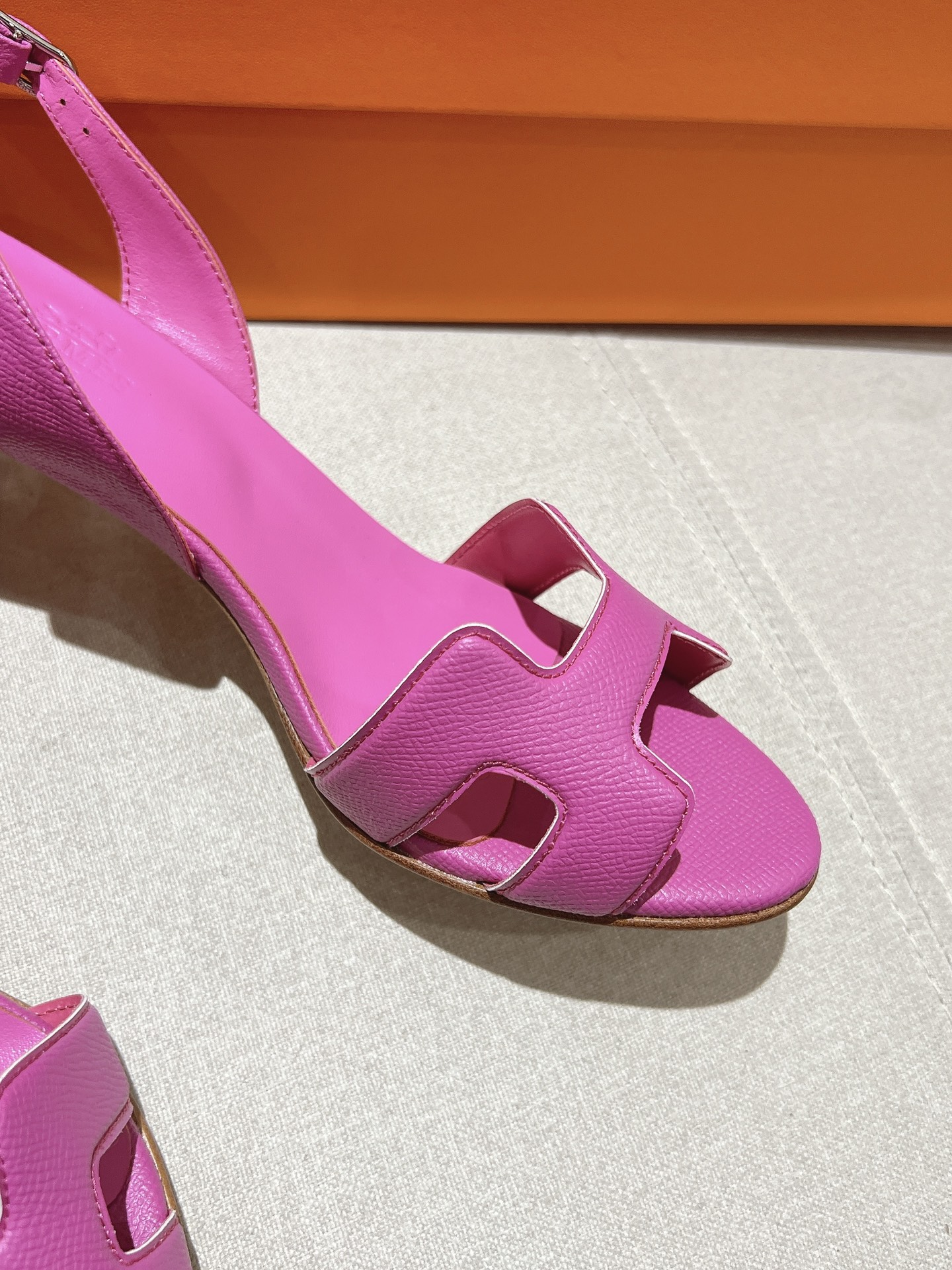 [TOP] HERMES High Heels Sandals 9 cm - Pink