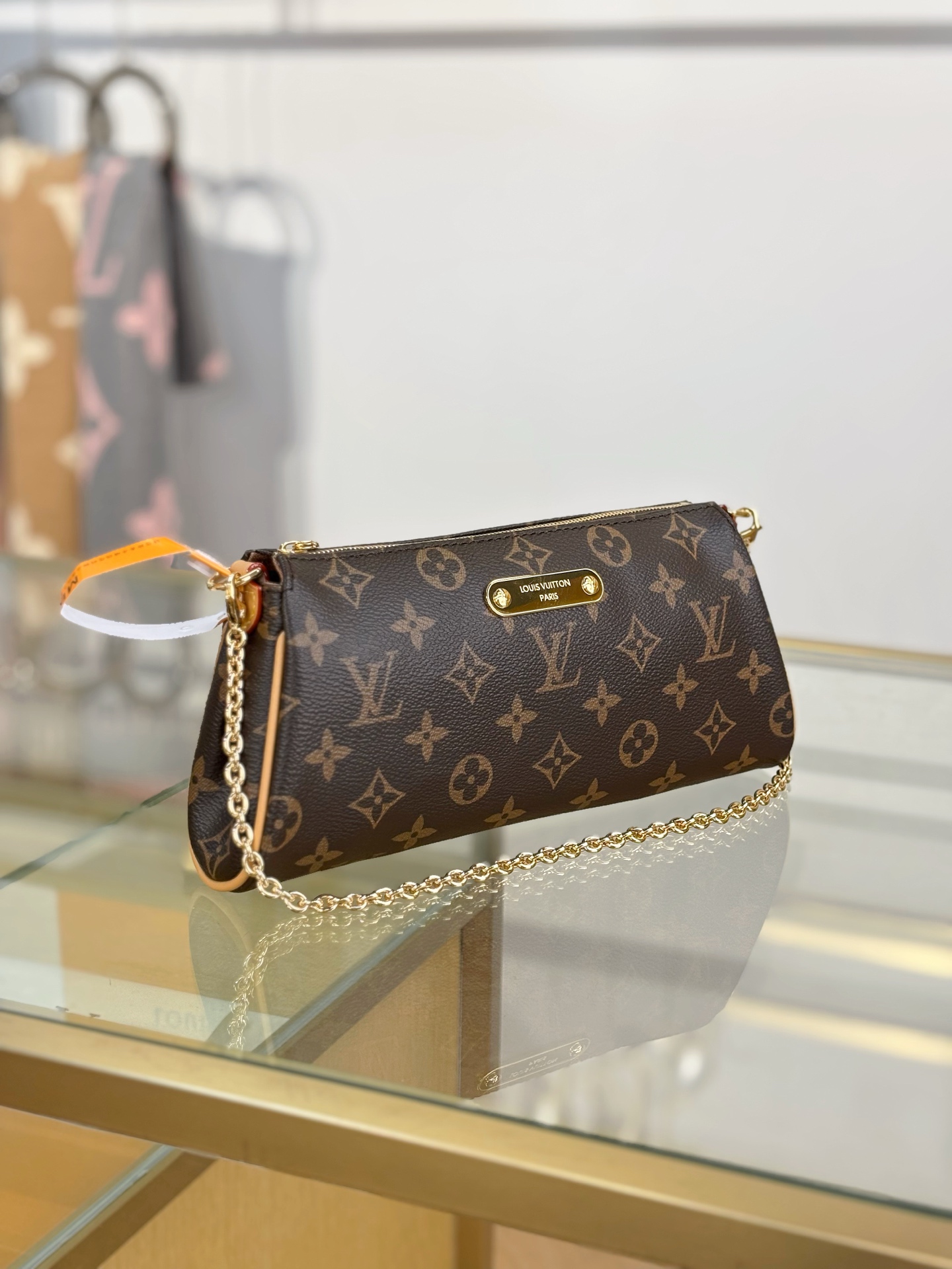 [TOP] Louis Vuitton LV Pochette Eva Monogram 27x11x5cm - Brown