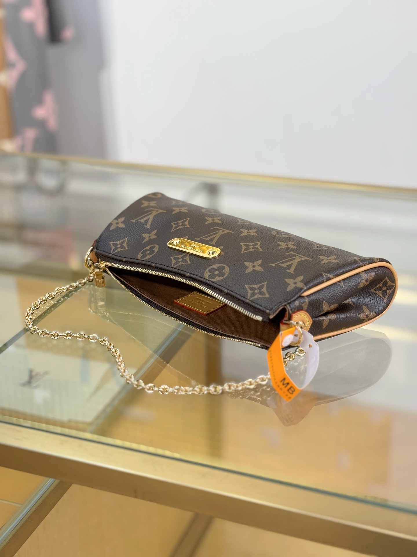 [TOP] Louis Vuitton LV Pochette Eva Monogram 27x11x5cm - Brown