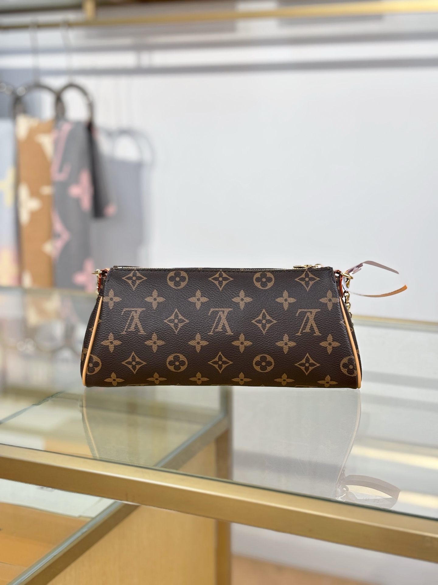[TOP] Louis Vuitton LV Pochette Eva Monogram 27x11x5cm - Brown