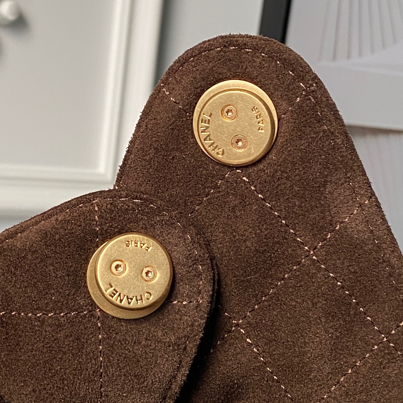 [TOP] CHANEL Hobo Shopping Bag 26x30x14cm/30x15x40cm - Brown