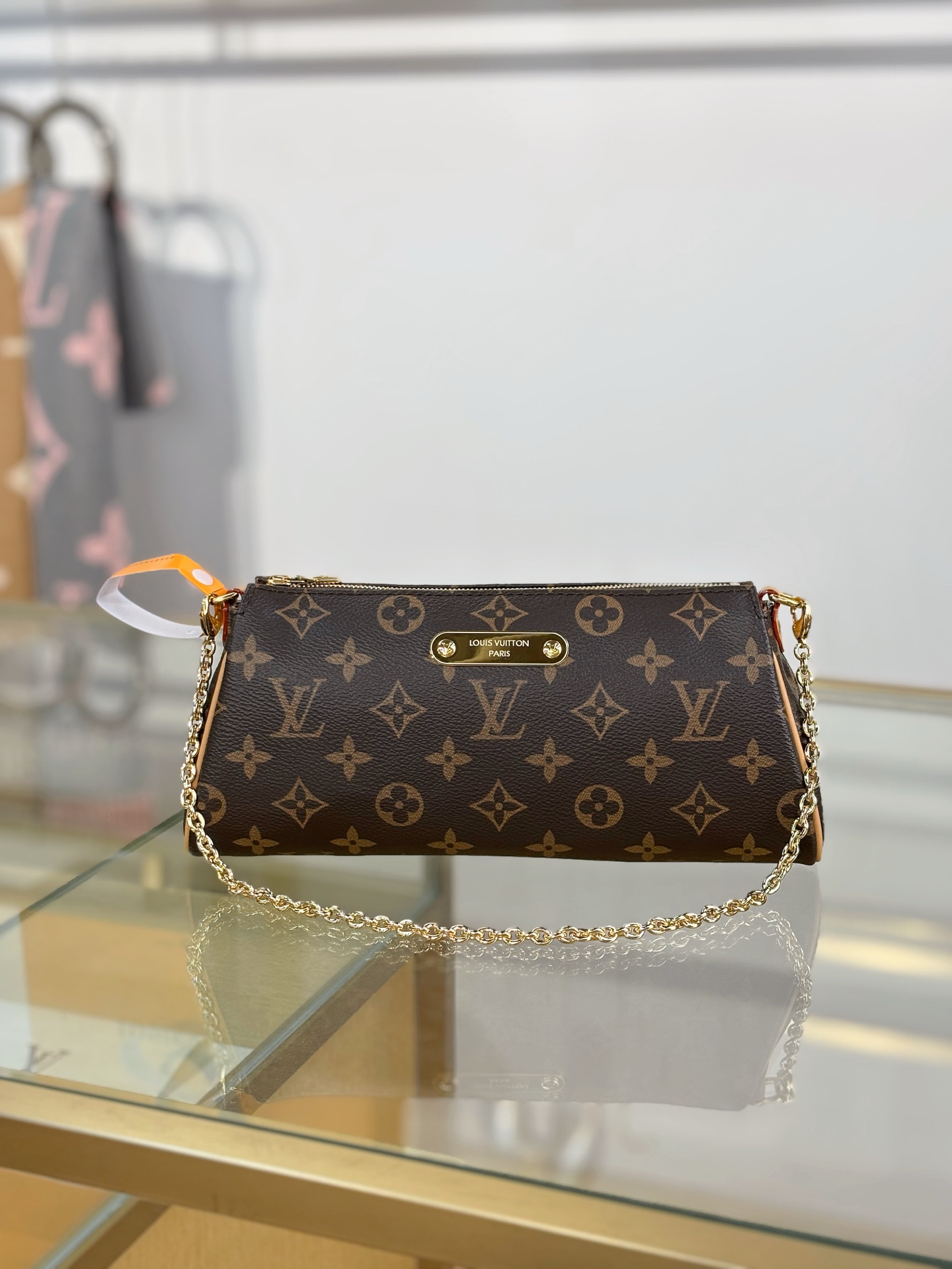 [TOP] Louis Vuitton LV Pochette Eva Monogram 27x11x5cm - Brown