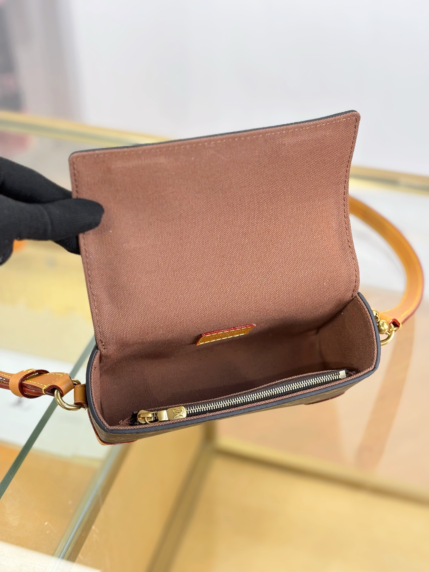 [TOP] Louis Vuitton LV Steamer Bag 18x11x6.5cm - Brown