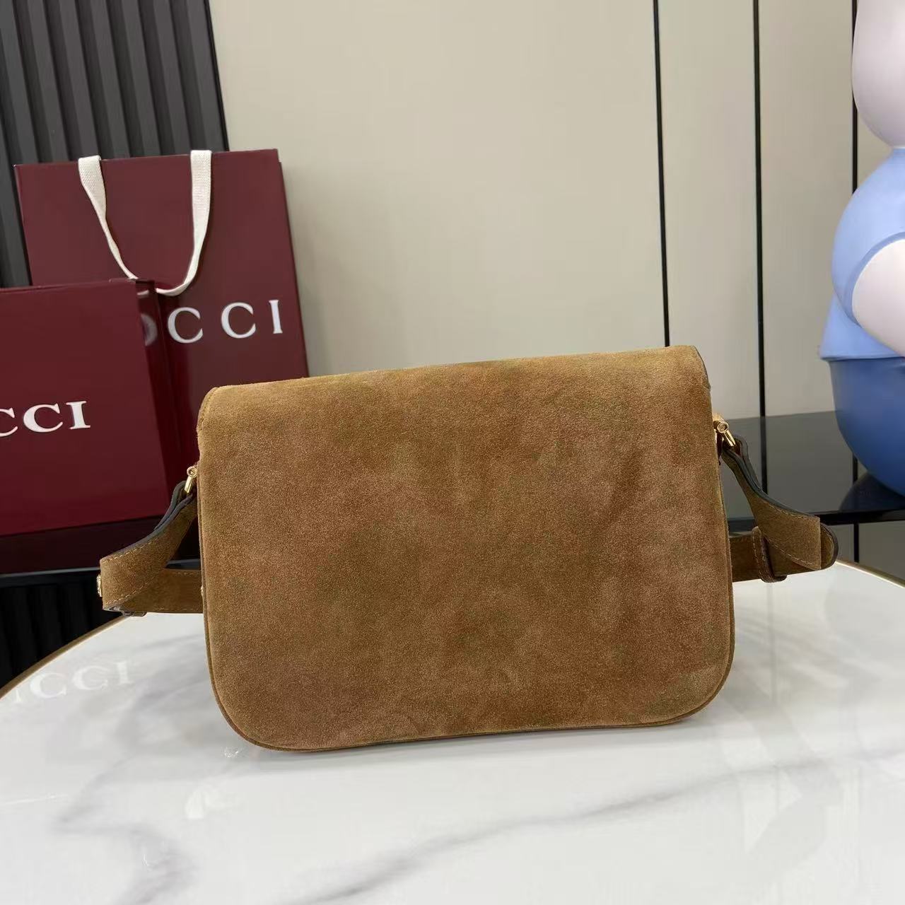 [TOP] GUCCI Gucci Horsebit 1955 Aura Small Shoulder Bag 26CM - Brown