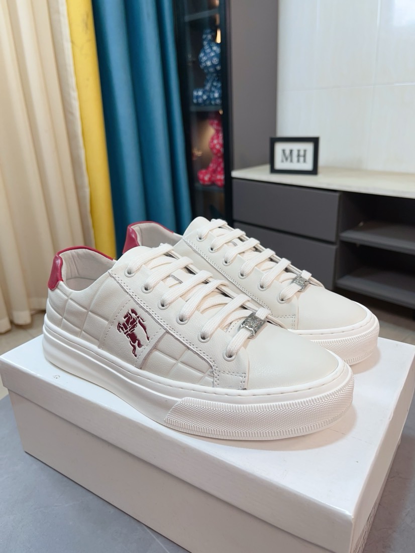 [TOP] BURBERRY Men's Cowhide Casual Shoes - 2 Cors