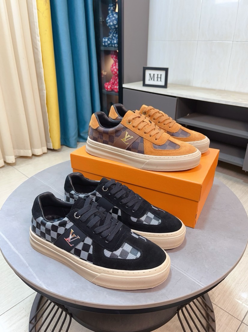 [TOP] Louis Vuitton LV Men's Cowhide Casual Shoes - 2 Colors