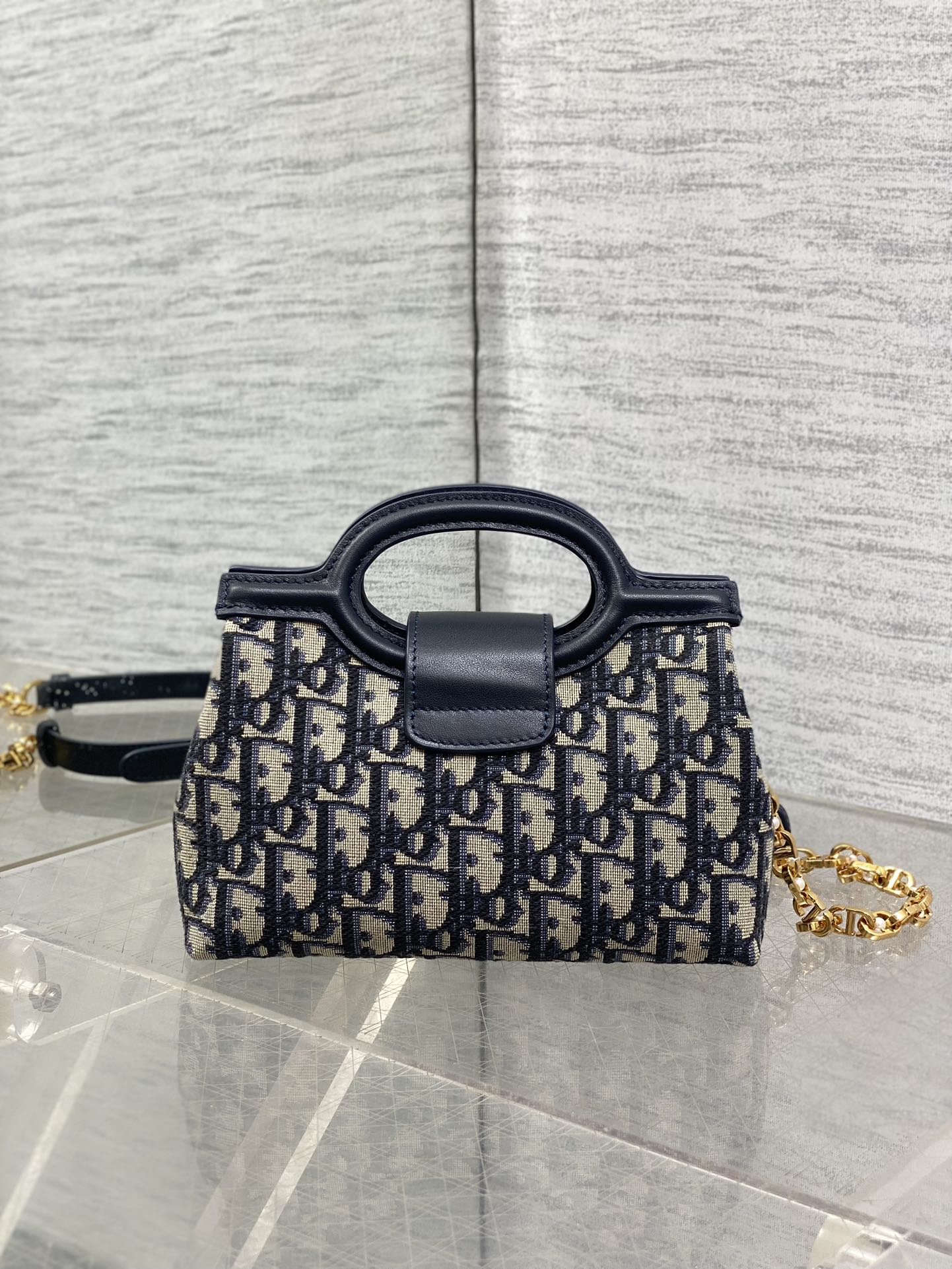 [TOP] Christian Dior  Jolie Top Handle Bag 18.5 x 13 x 8.5 cm - Blue