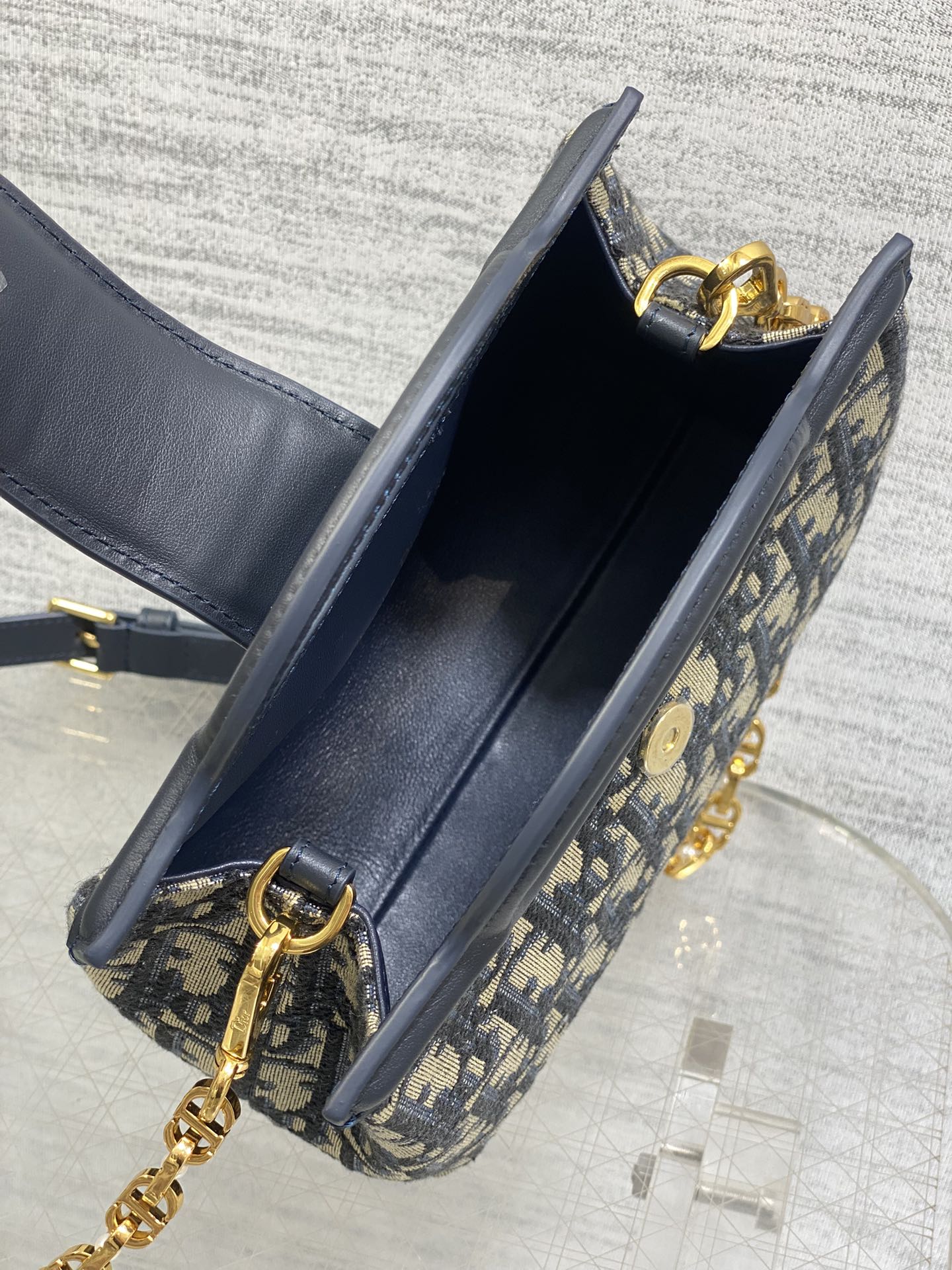 [TOP] Christian Dior  Jolie Top Handle Bag 18.5 x 13 x 8.5 cm - Blue