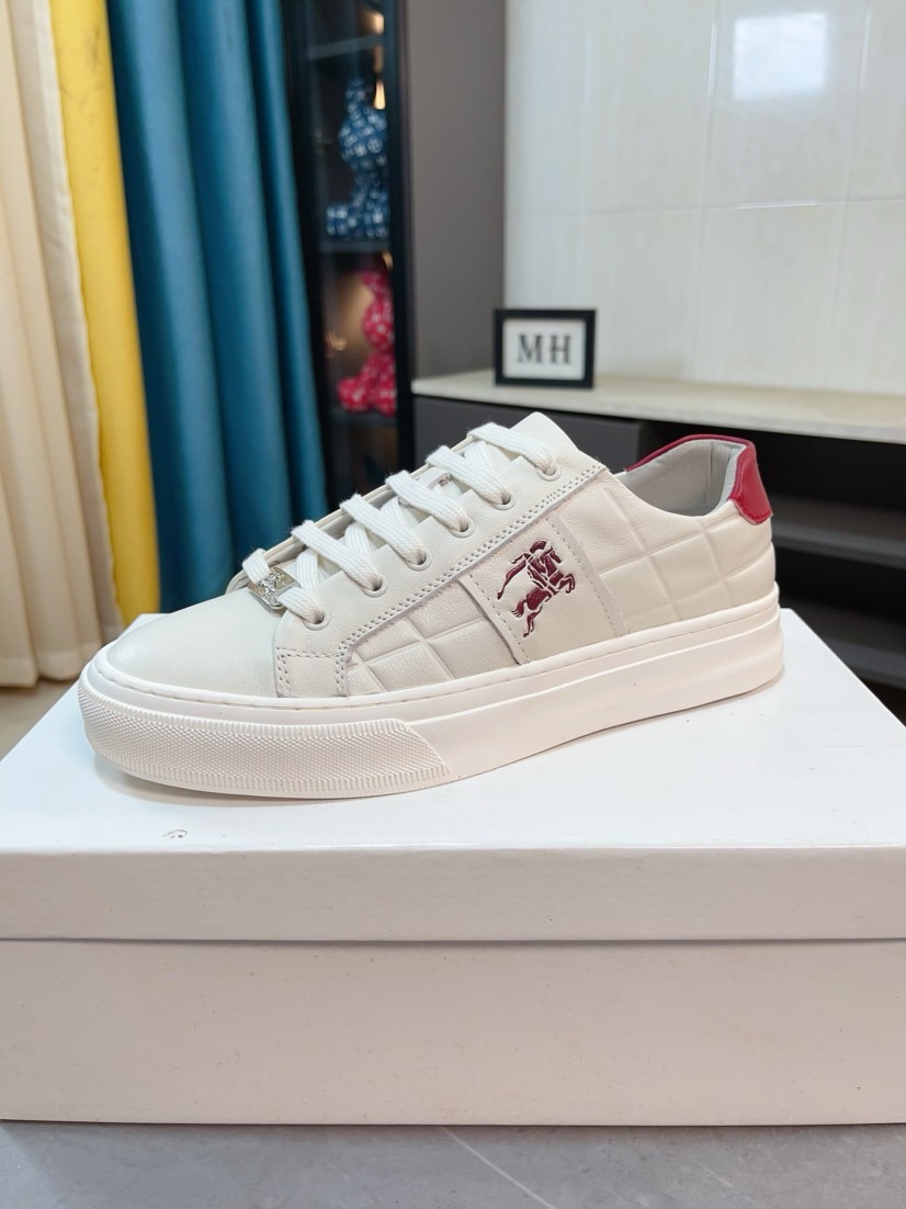 [TOP] BURBERRY Men's Cowhide Casual Shoes - 2 Cors