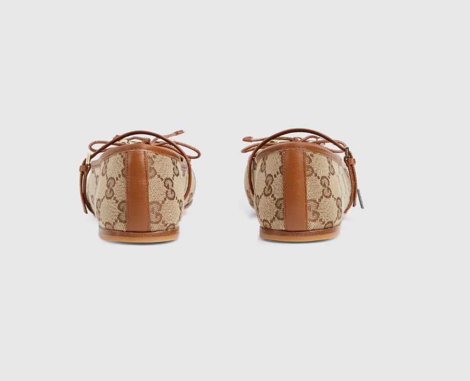 [TOP] GUCCI Women's Horsebit Ballet Flat - Brown