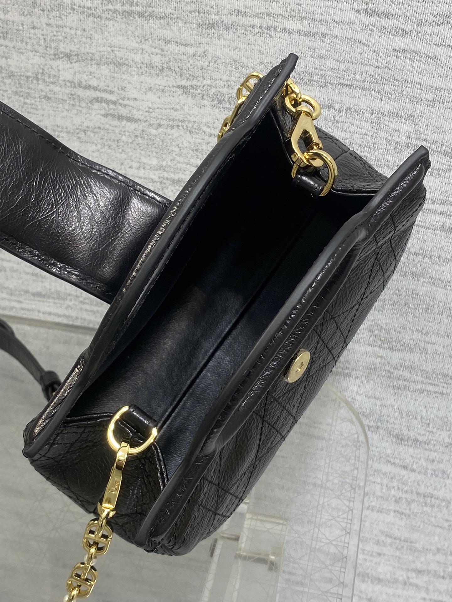 [TOP] Christian Dior  Jolie Top Handle Bag 18.5 x 13 x 8.5 cm - Black