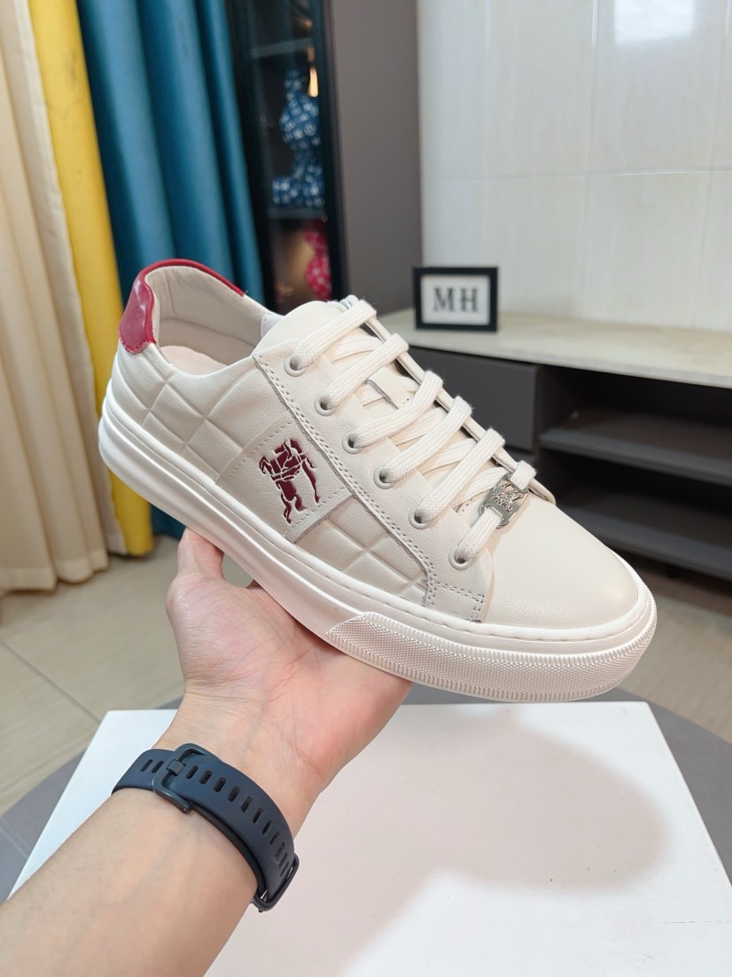 [TOP] BURBERRY Men's Cowhide Casual Shoes - 2 Cors