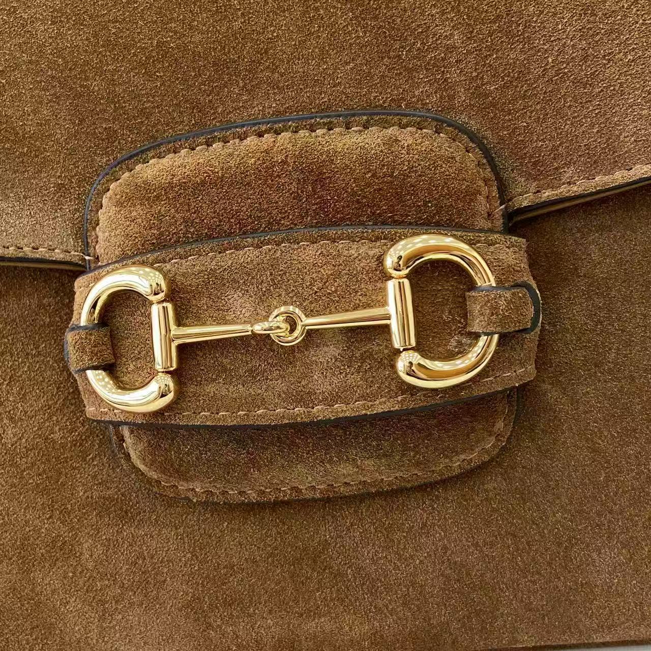 [TOP] GUCCI Gucci Horsebit 1955 Aura Small Shoulder Bag 26CM - Brown