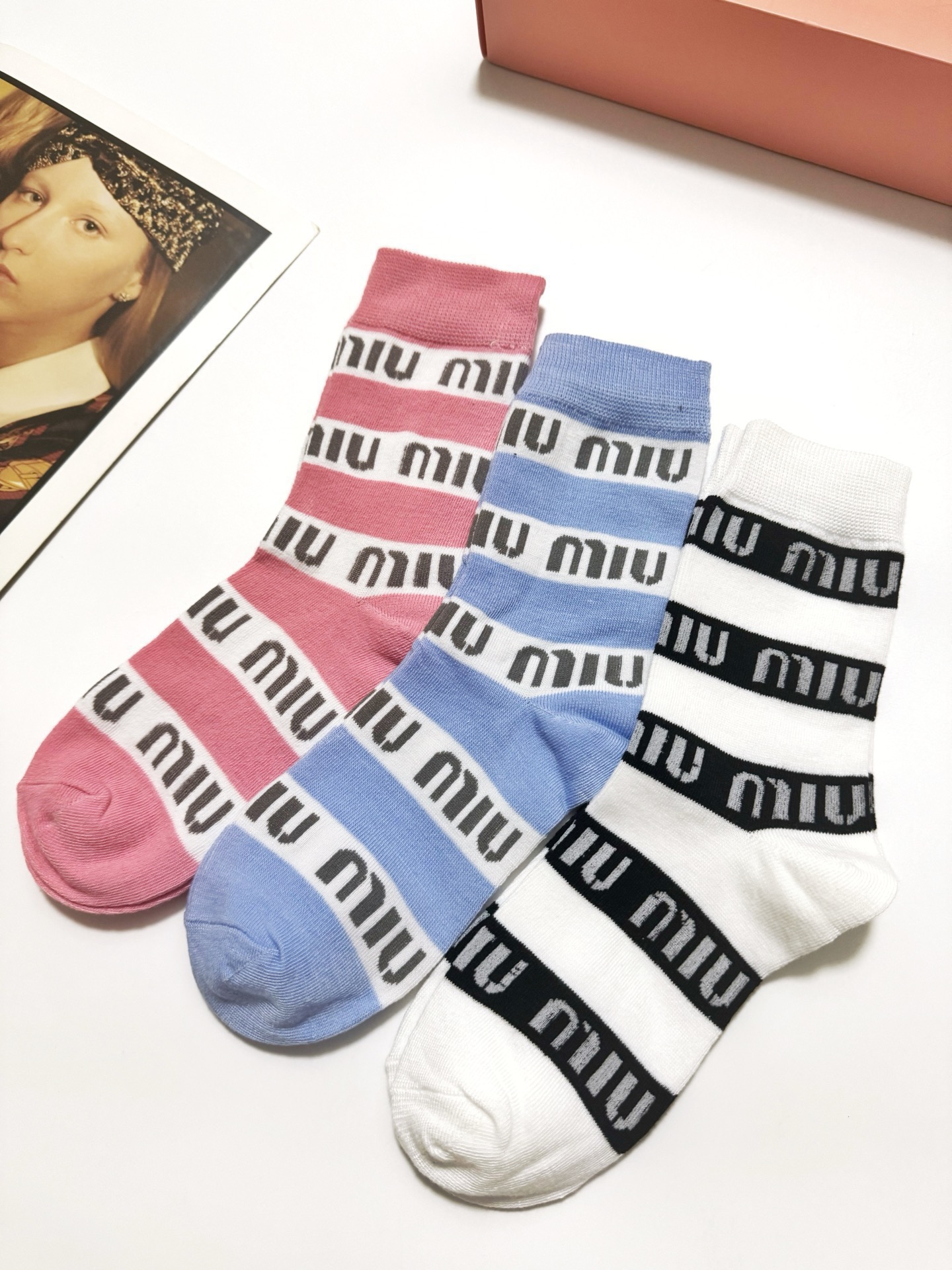 [TOP] Miu Miu Socks - 3 Pieces as a Set
