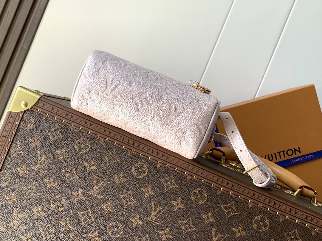 [TOP] Louis Vuitton LV Nano Speedy Bag 16×10×7.5 cm - Pearl Pink