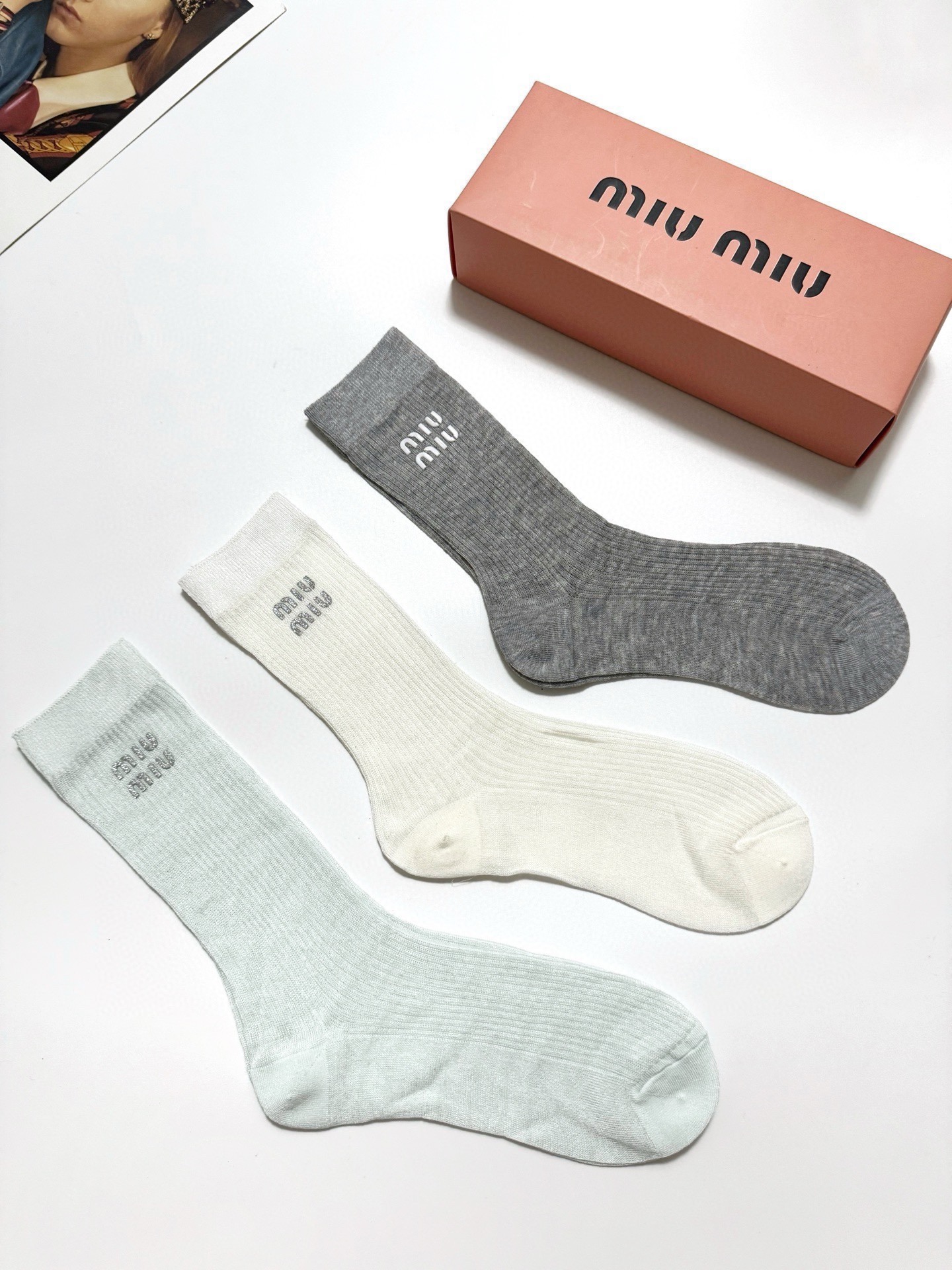 [TOP] Miu Miu Socks - 3 Pieces as a Set