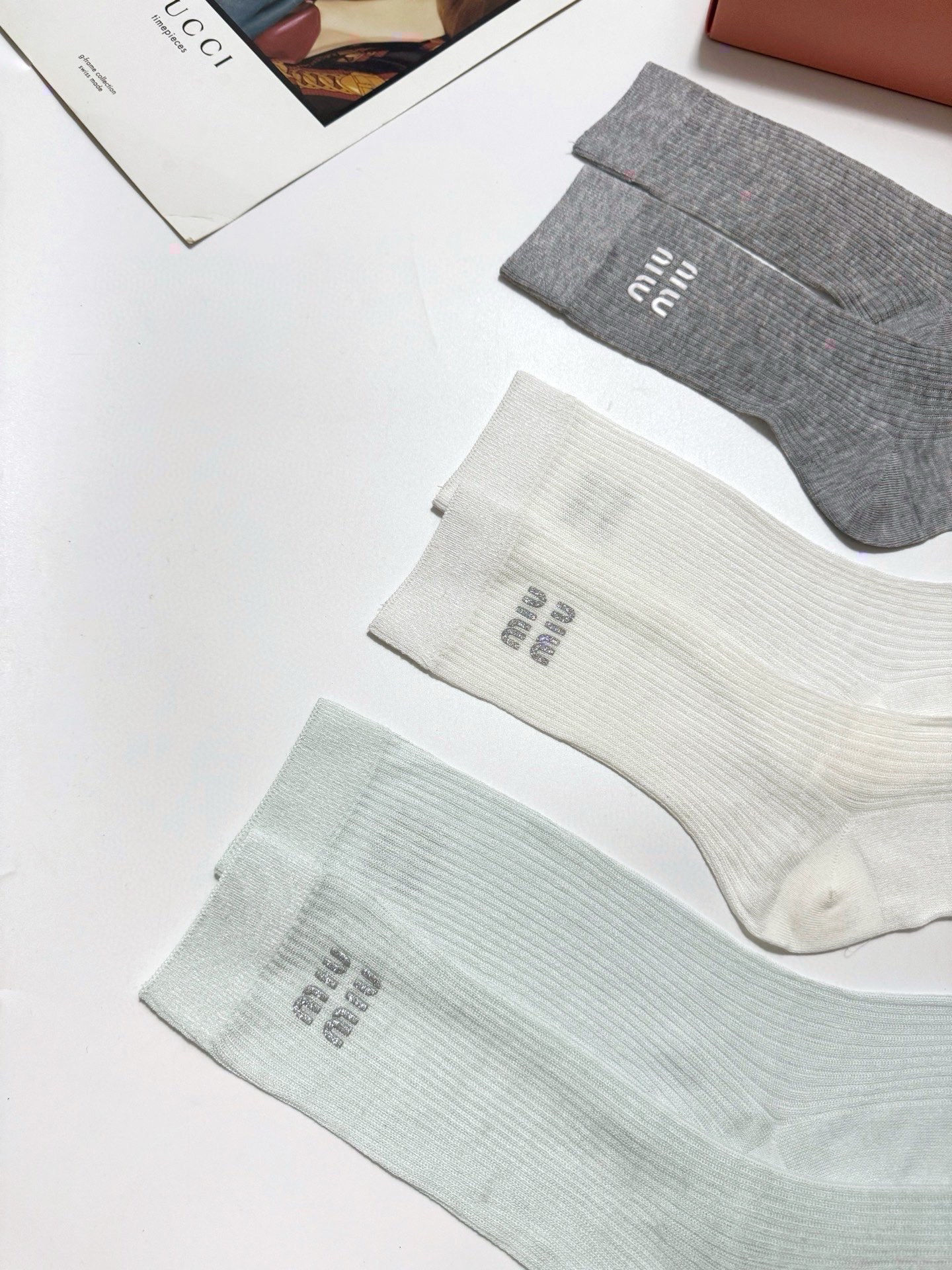 [TOP] Miu Miu Socks - 3 Pieces as a Set