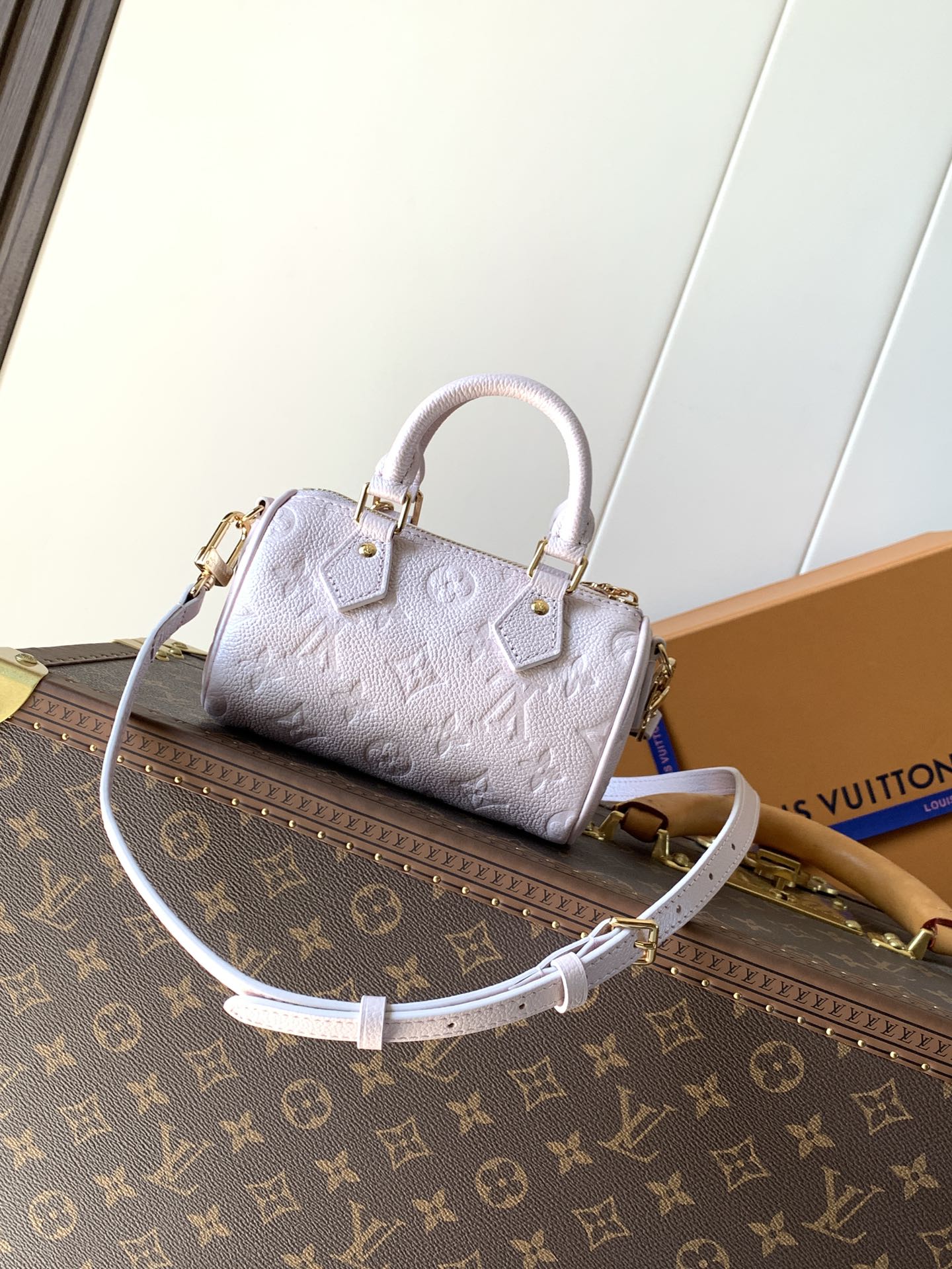 [TOP] Louis Vuitton LV Nano Speedy Bag 16×10×7.5 cm - Pearl Pink