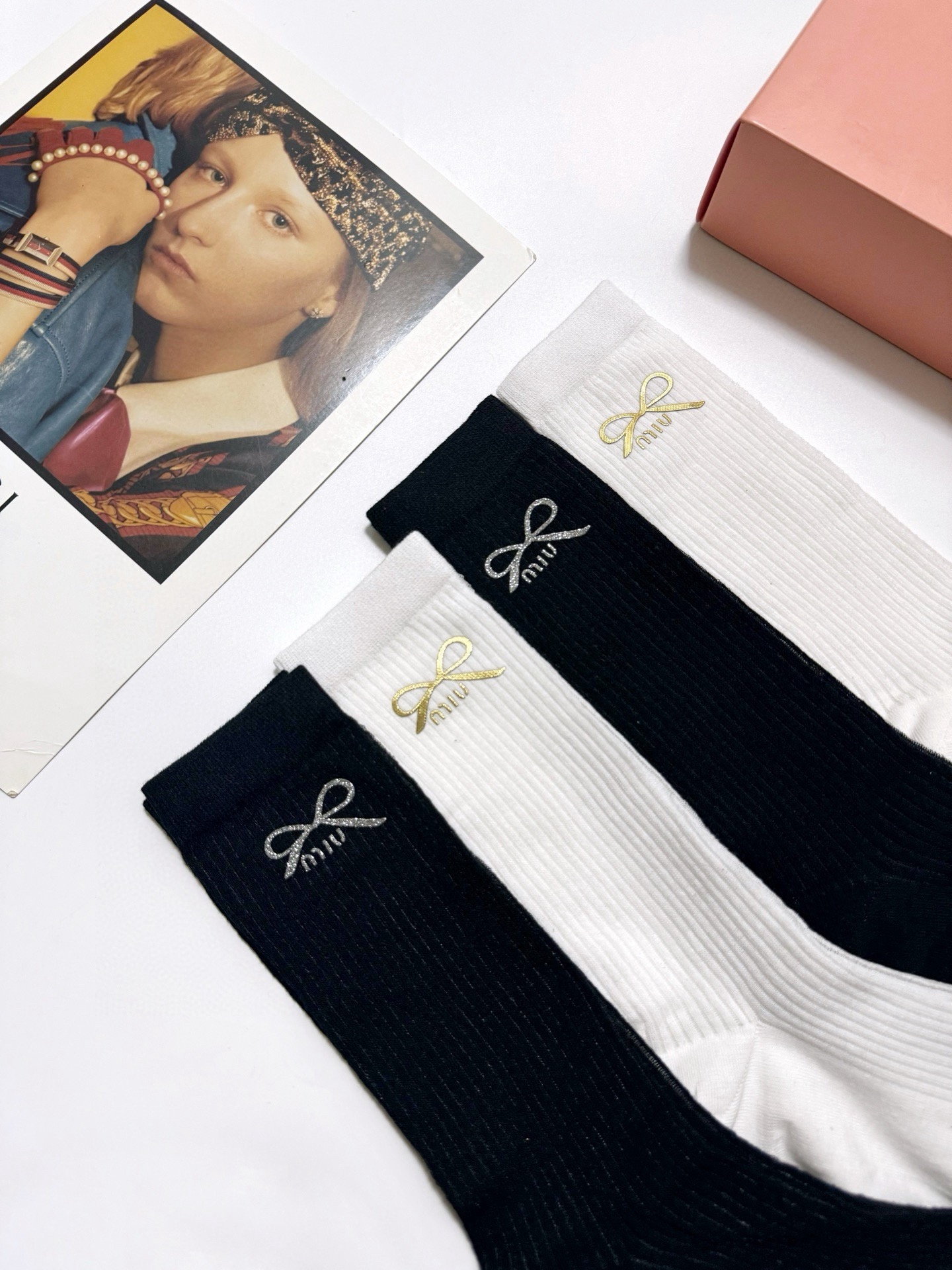 [TOP] Miu Miu Socks - 4 Pieces as a Set